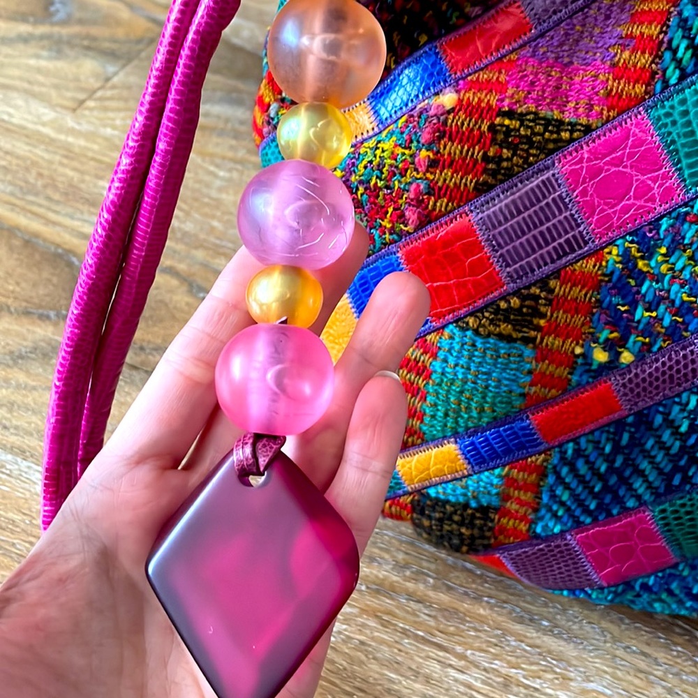 Sharif Vintage Patchwork Tweed Bucket Bag - Picture 3 of 16